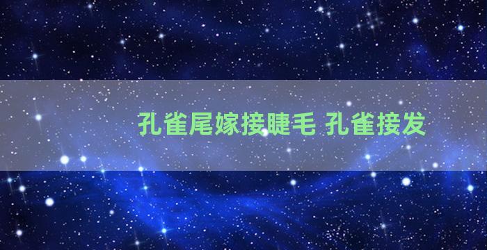 孔雀尾嫁接睫毛 孔雀接发